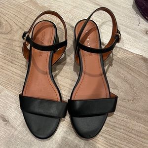 Coach black low heeled sandals